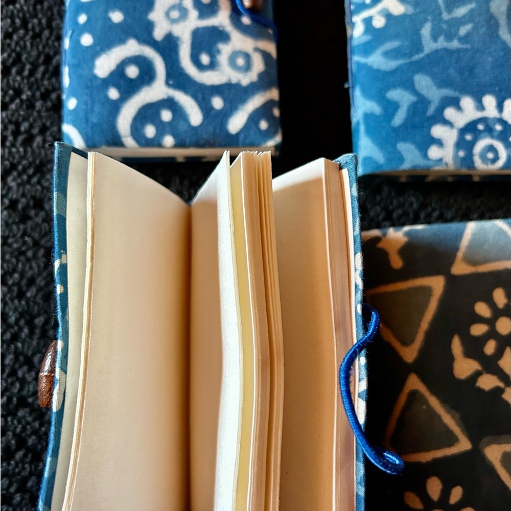 Blue Batik Patterned Fabric Notebook - Picture 2 of 2